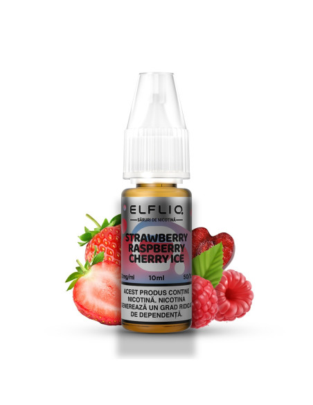 Lichid tigareta electronica 10 mg./ml. Strawberry Raspberry Cherry Ice "ElfLiq" (10ml)