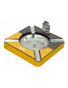 Scrumiera tigari de foi Black Yellow + cutter 1097