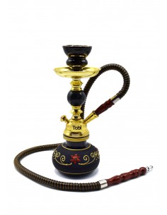 Narghilea Tobi, Mansoura, 1 furtun, Negru, 27 cm
