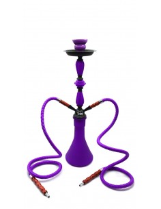 Narghilea Tobi, Minya, 2 furtunuri, Rosu, 54 cm