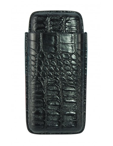 Port tigari de foi (3 tigari) + cutter Croco Black "Andreas"