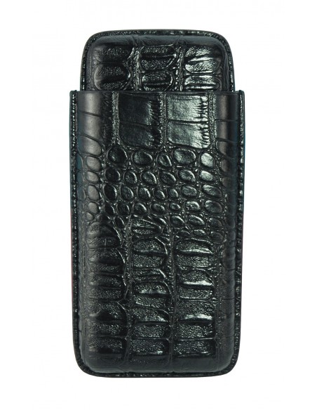 Port tigari de foi (3 tigari) + cutter Croco Black "Andreas"