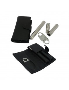 Set accesorii tigari de foi PU leather Black "Andreas" 2