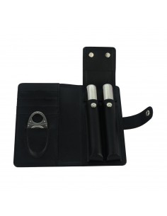Set accesorii tigari de foi PU leather Black "Andreas"