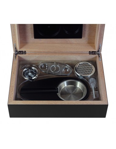 Set umidor tigari de foi (scrumiera+cutter) Black 1042 "Andreas"