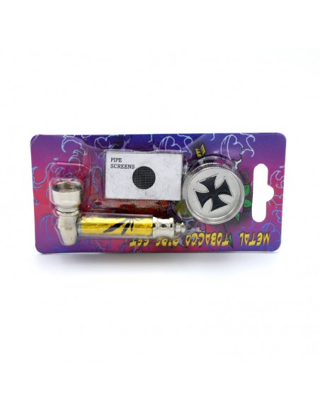 Set mini pipa si grinder 1 Iron Cross / Toro