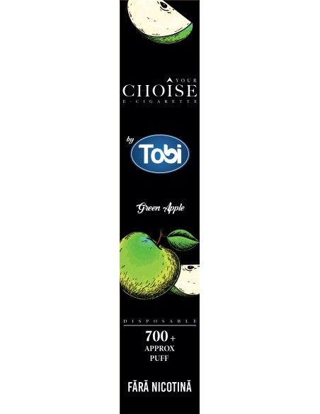 Tigareta electronica 0mg/ml Green Apple by Tobi