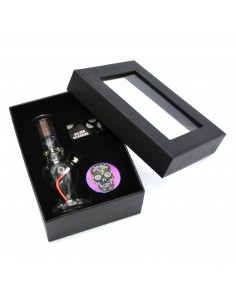 Set (bong sticla 12cm+site+grinder) Calavera / Toro