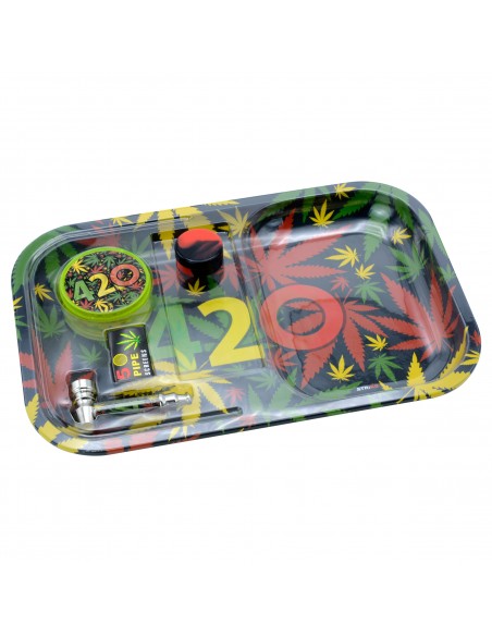 Set (tava rulat+site+grinder+minipipa+pillbox) Leaf / Toro