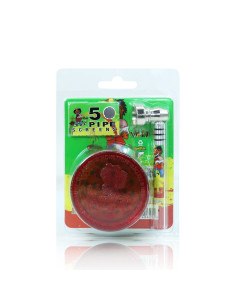 Set mini pipa sticla si grinder plastic Honeypuff