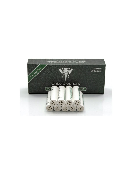 Filtre pipa 9mm Activate Charcoal White Elefant (20)